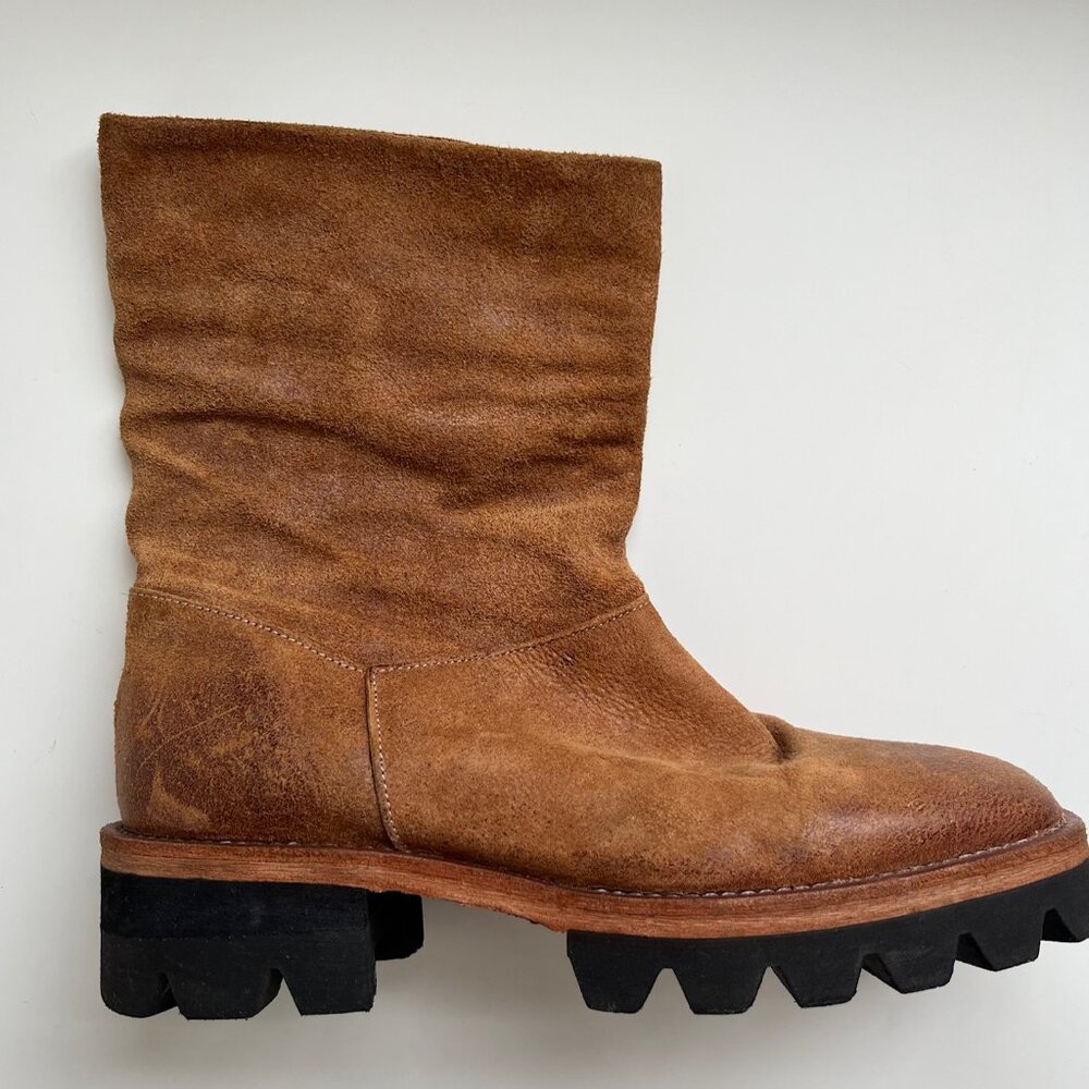 Free People Reya Slouchy Leather Boots | Size 37 - Picture 3 of 7